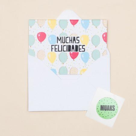 Tarjeta «Muchas Felicidades »