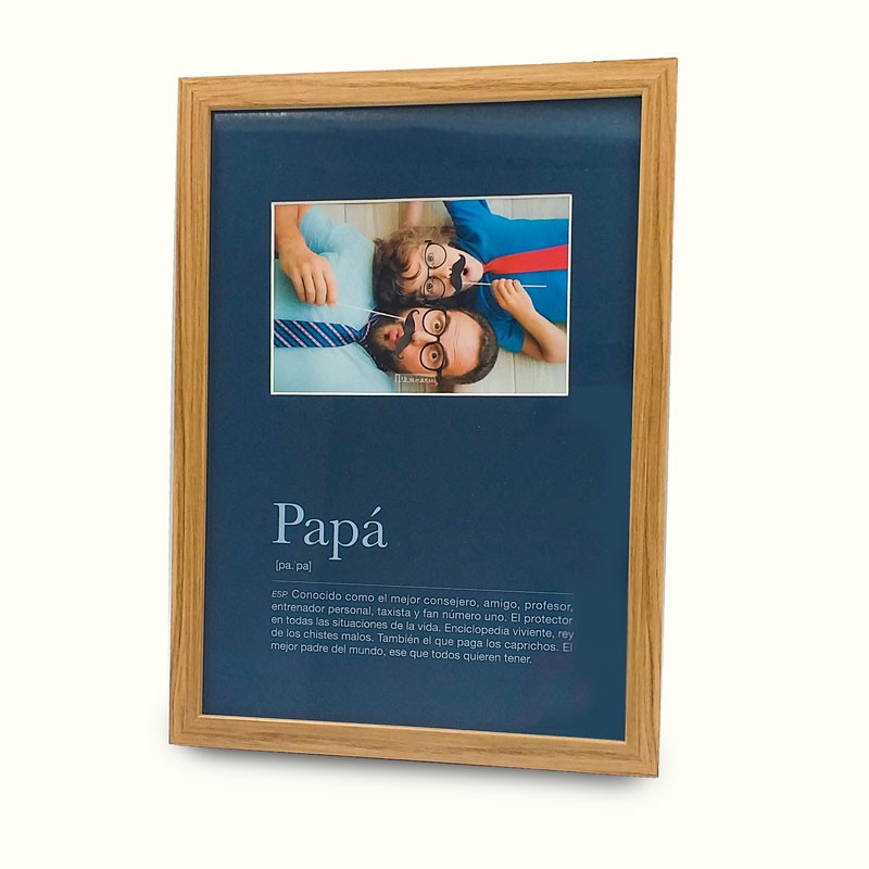 Marco de fotos de madera «Papá»