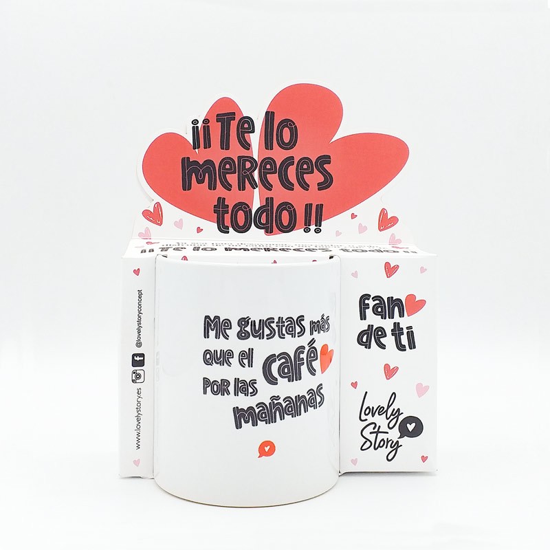 Taza con Mensaje Romántico Café