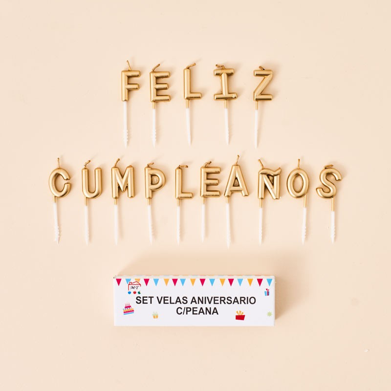 Velas de cumpleaños Oro