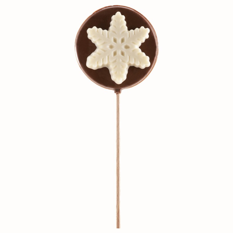 Piruleta de Chocolate Estrella Navideña