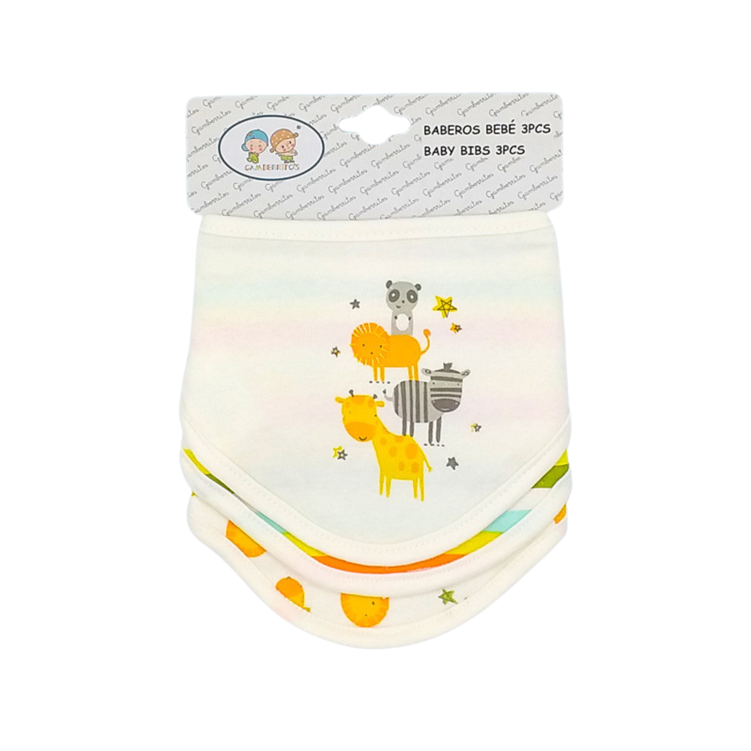 Pack 3 Bandanas para Bebé Animales de la Sabana