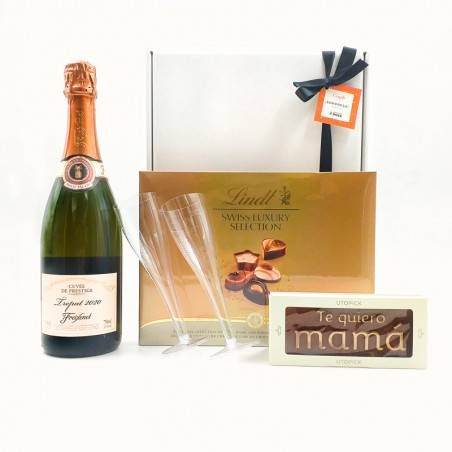 Cava, Chocolate y Caja de Bombones para Mamá
