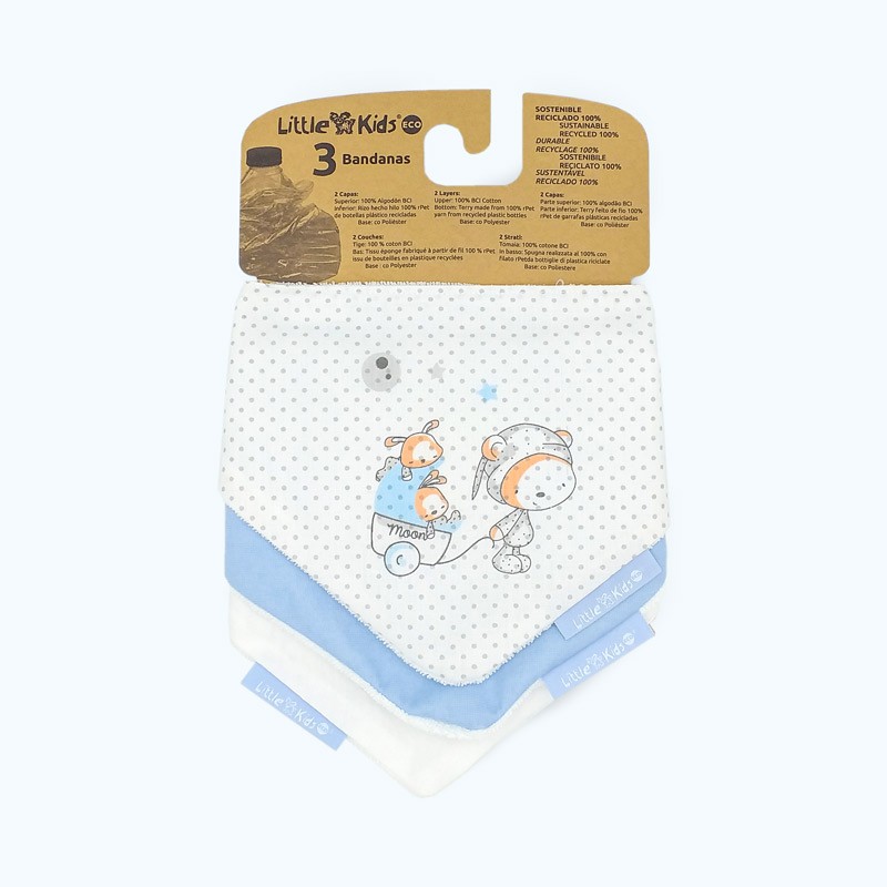 Bandanas Bebé Little Kids Perritos Pack 3 Ud. image number null
