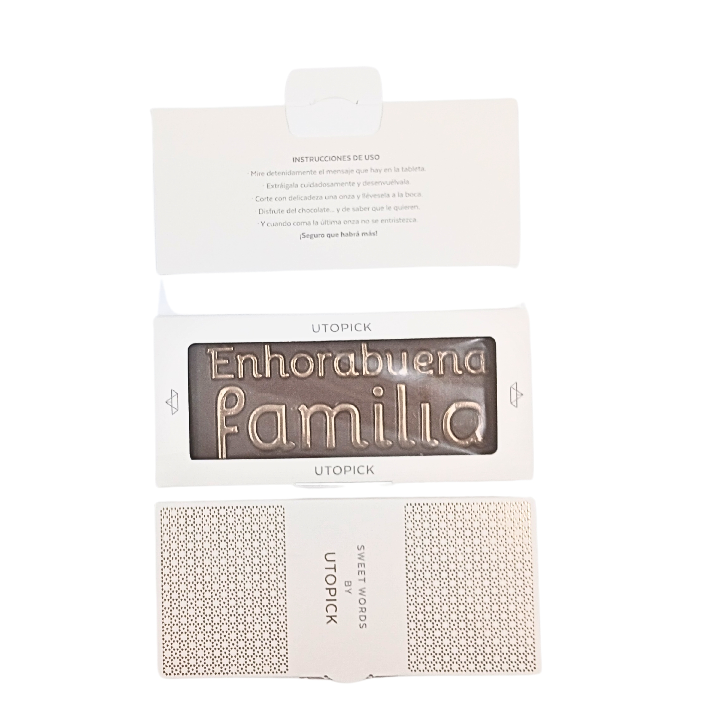 Tableta de Chocolate Utopick que pone enhorabuena familia image number null