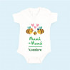 Body Bebé Personalizado Manga Corta Modelo Abejas image number null