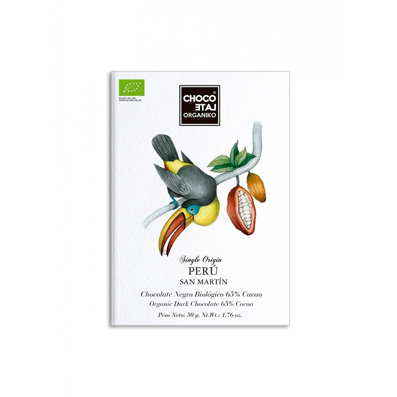 Chocolate negro 65% cacao BIO Origen Perú Orgániko
