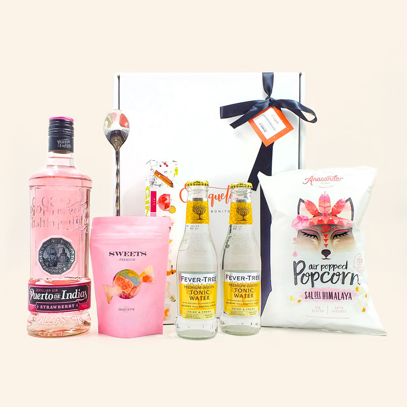 Cesta Gin Tonic Puerto de Indias Strawberry image number null