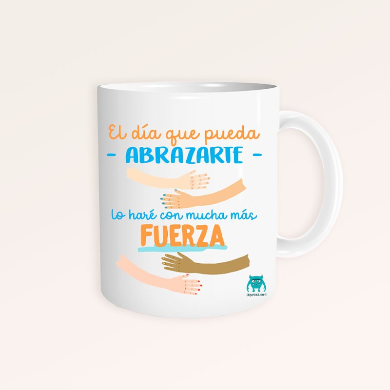 Taza con mensaje Abrazarte image number null