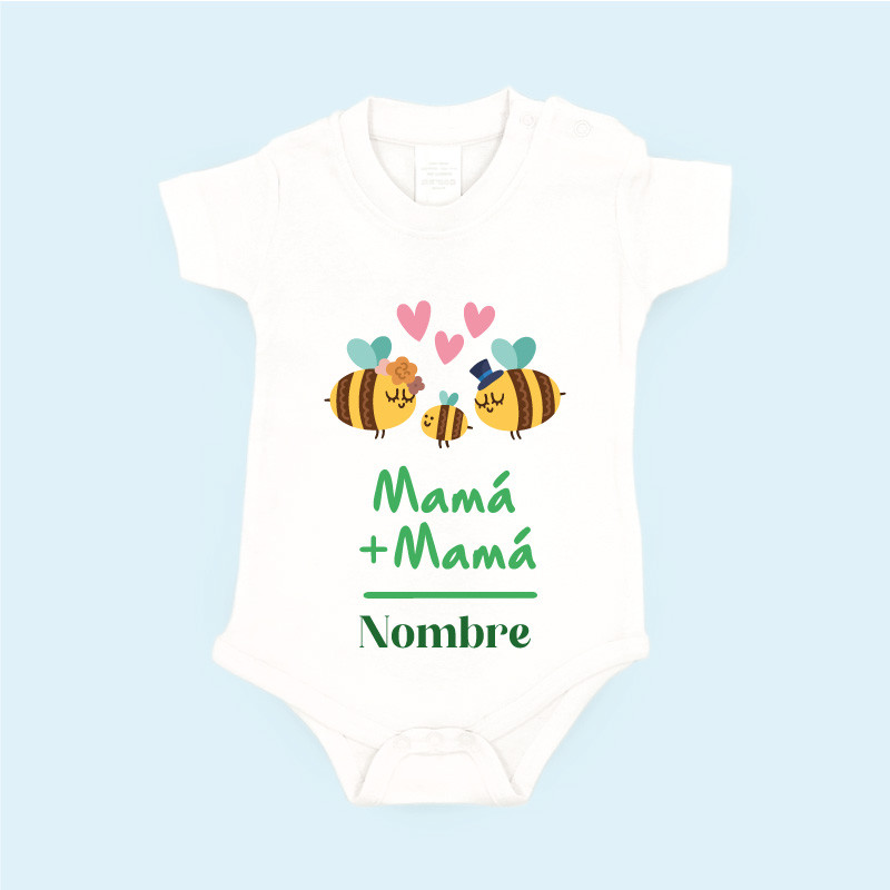Body Bebé Personalizado Manga Corta Modelo Abejas image number null