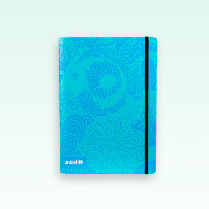 Cuaderno  UNICEF tapa blanda modelo Mar liso image number null