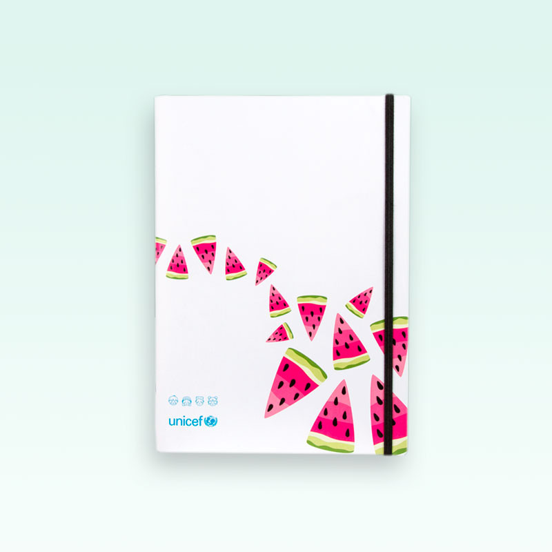 Cuaderno UNICEF tapa blanda modelo Sandías cuadrícula image number null