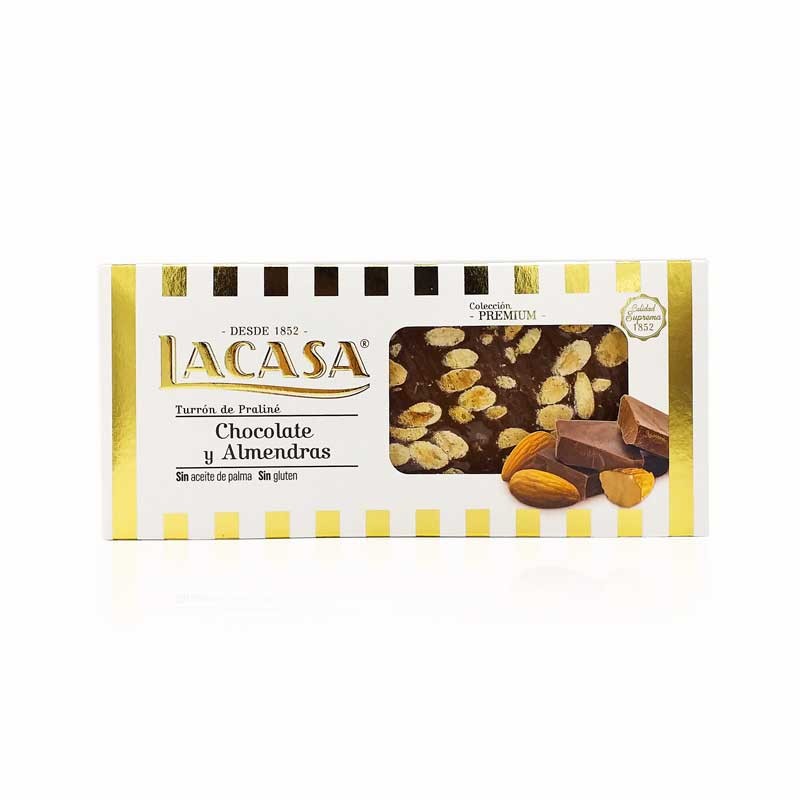 Turrón de Chocolate y Almendras Lacasa