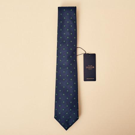 Corbata LESTER pétalos azul