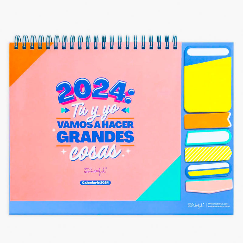 Calendario de Sobremesa 2024 Mr. Wonderful «Tú y Yo Vamos a Hacer Grandes Cosas» image number null