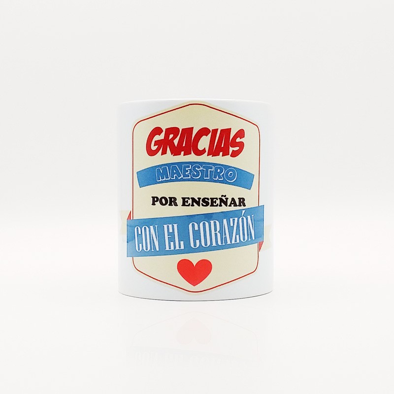 Taza Cerámica Blanca «Gracias, Maestro»