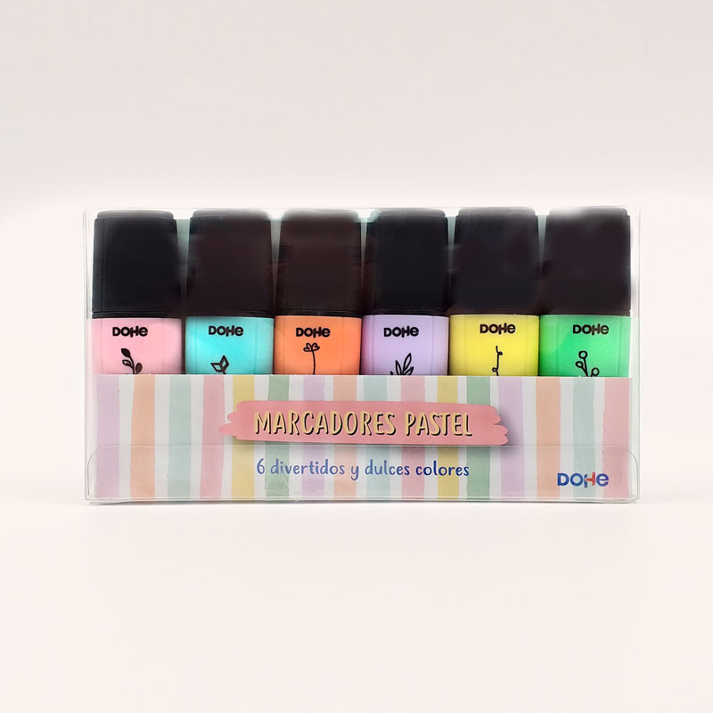 Pack 6 Subrayadores Pastel DOHE