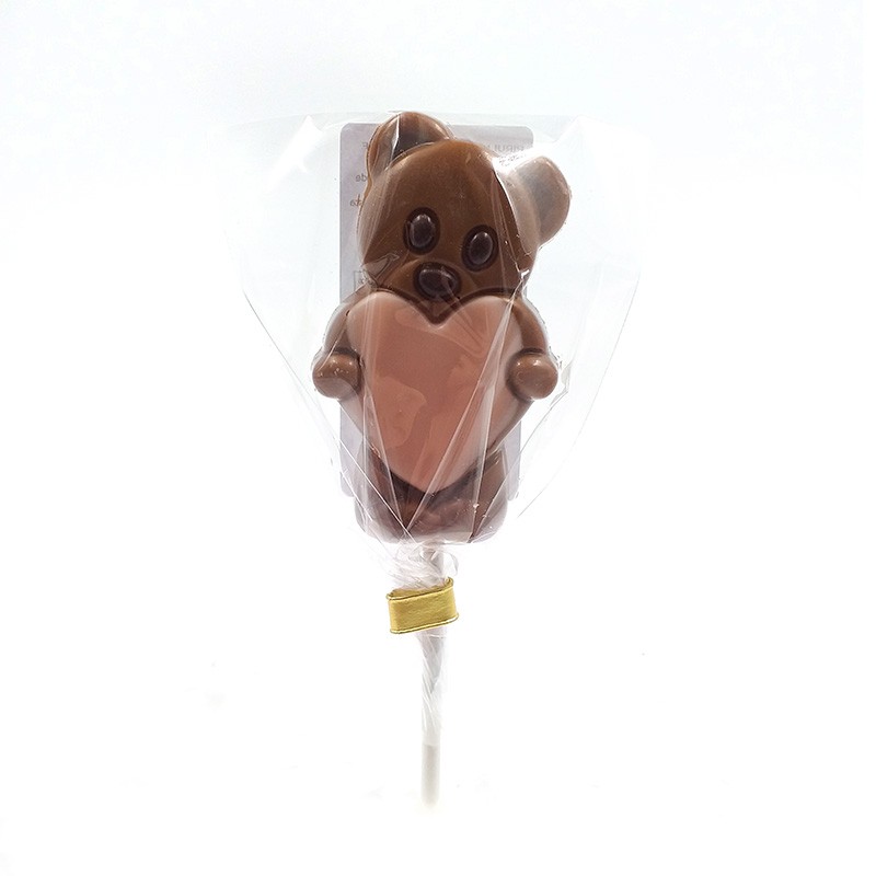 Piruleta de Chocolate Belga Oso Amoroso