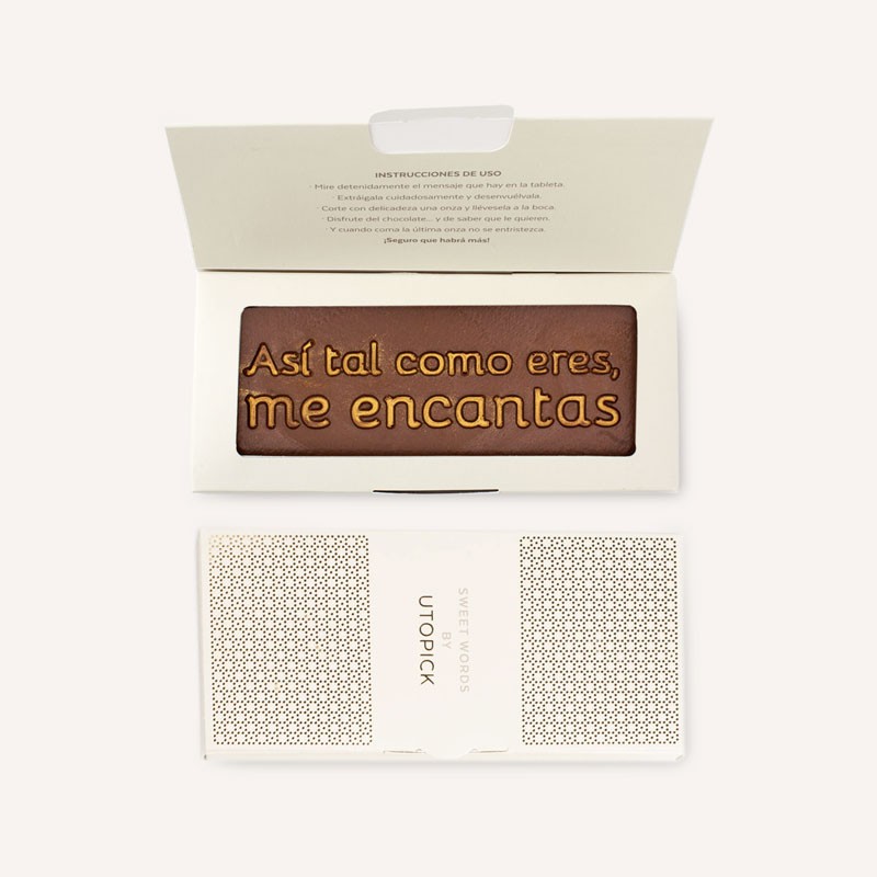 Chocolate Utopick «Así tal como eres, me encantas» image number null