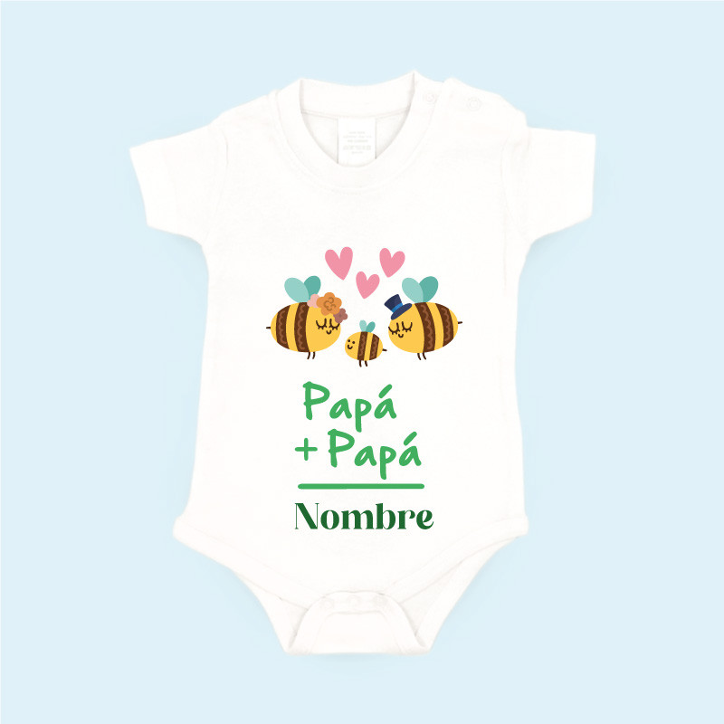 Body Bebé Personalizado Manga Corta Modelo Abejas image number null