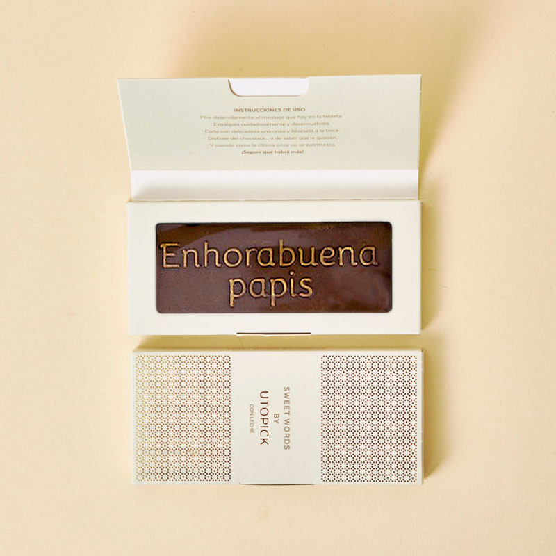 Tableta Chocolate Utopick «Enhorabuena, papis» image number null
