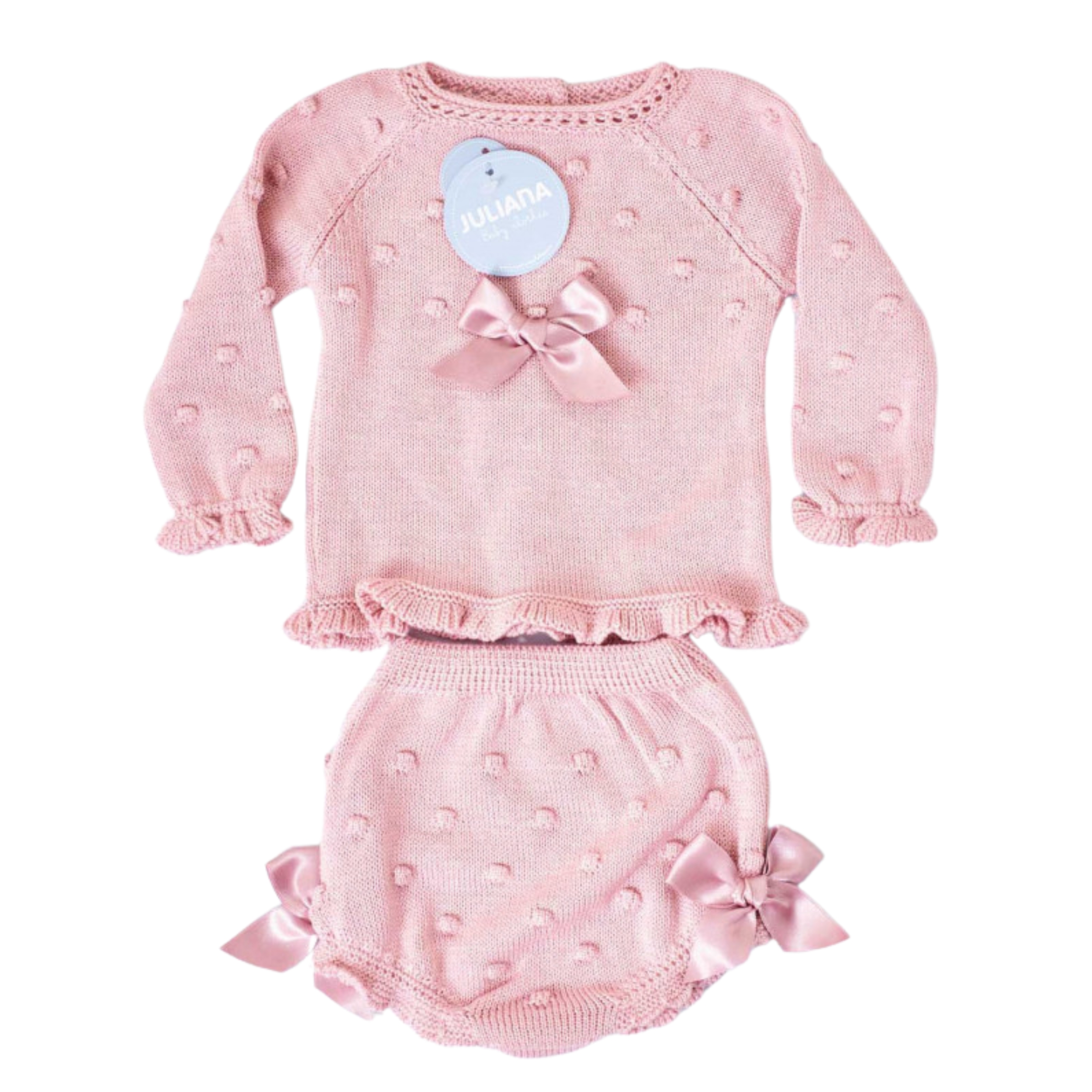 Imagen de conjunto dos piezas punto rosa de la marca Juliana