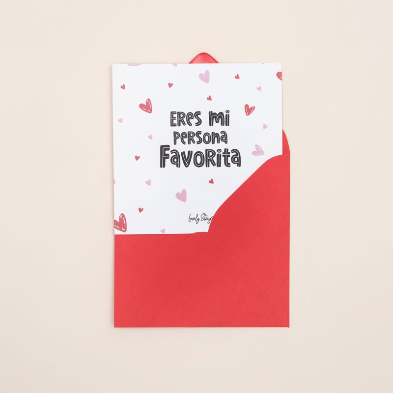 Tarjeta Felicitación «Eres mi persona favorita»