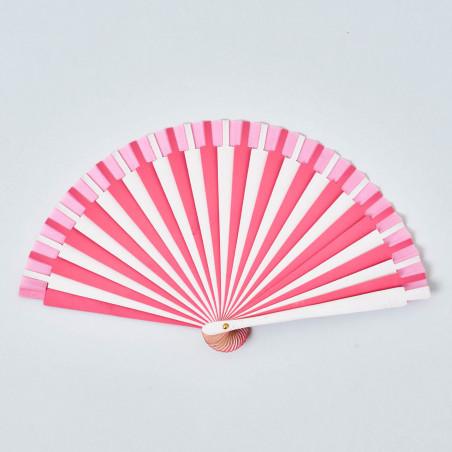 Abanico de madera rosa "Baby"