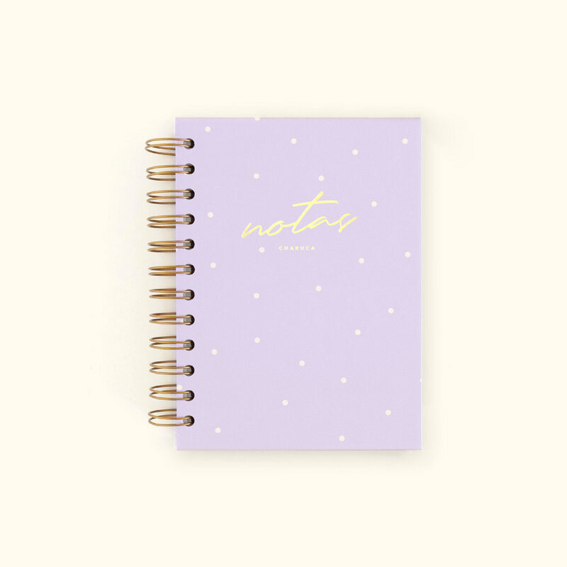 Cuaderno Charuca  Interior Puntos Lila Mini image number null