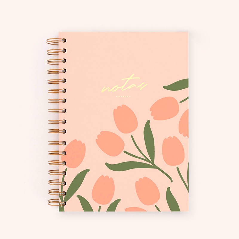 Cuaderno Charuca A5 Tulipanes Pink