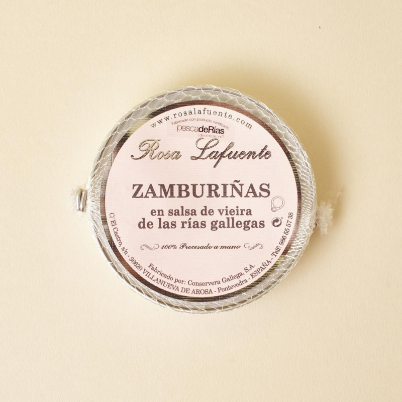 Zamburiñas en Salsa de Vieira Rosa Lafuente
