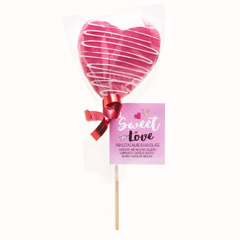 Piruleta de Nube y Chocolate en Forma de Corazón Sweet Love image number null