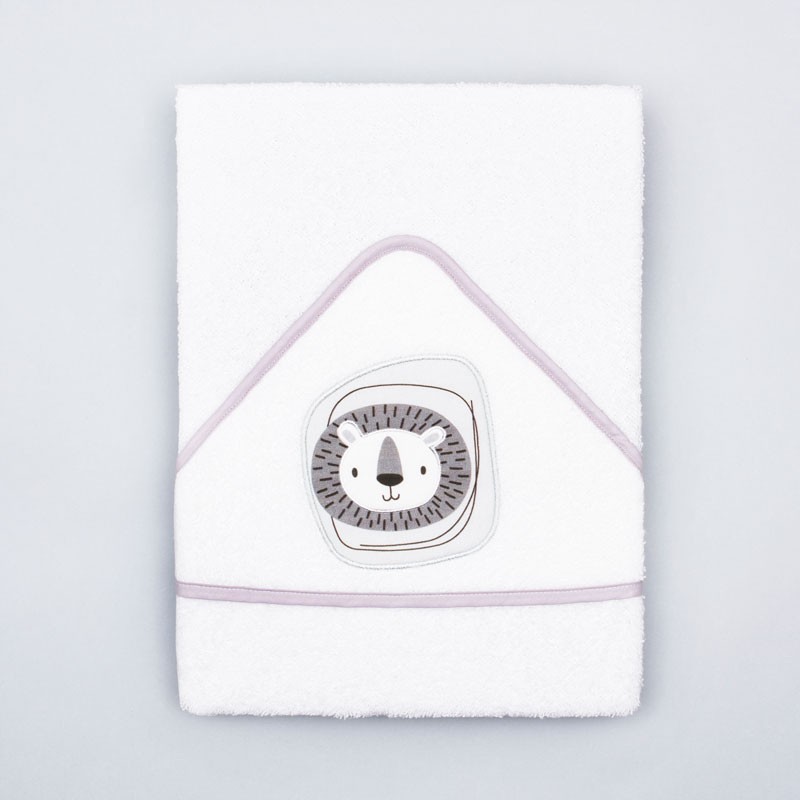 Capa Baño Blanca Modelo León Gris image number null
