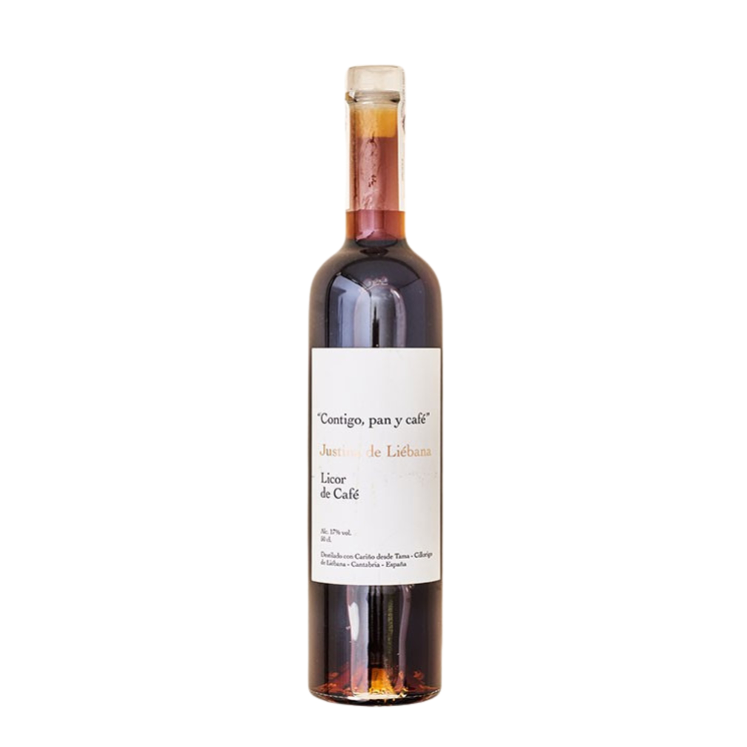 Botella de licor de café Justina de Liébana