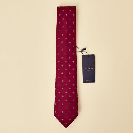 Corbata LESTER pétalos granate