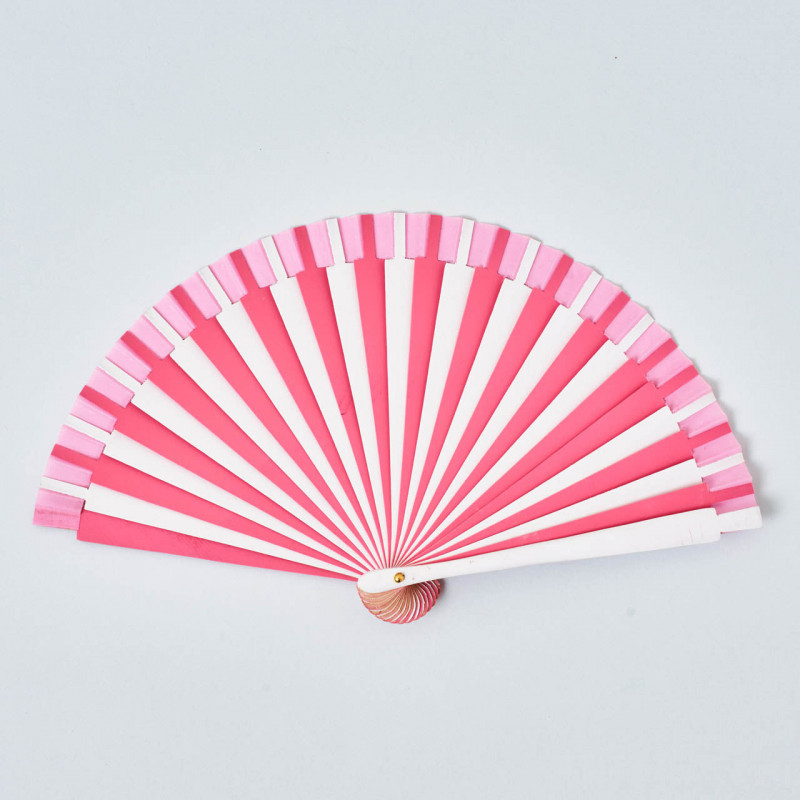 Abanico de madera rosa "Baby"