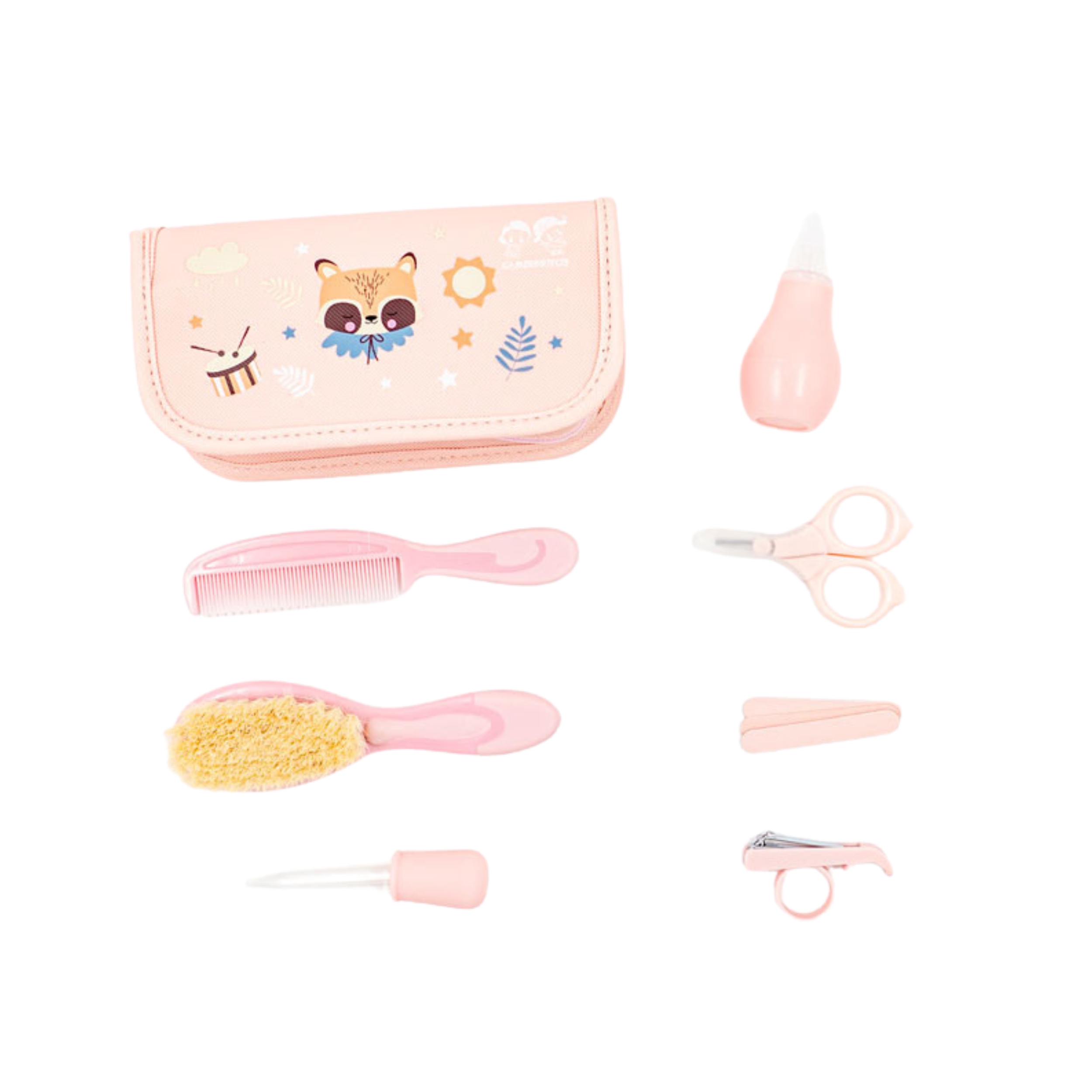 Imagen de accesorios de bebé para higiene en color rosa