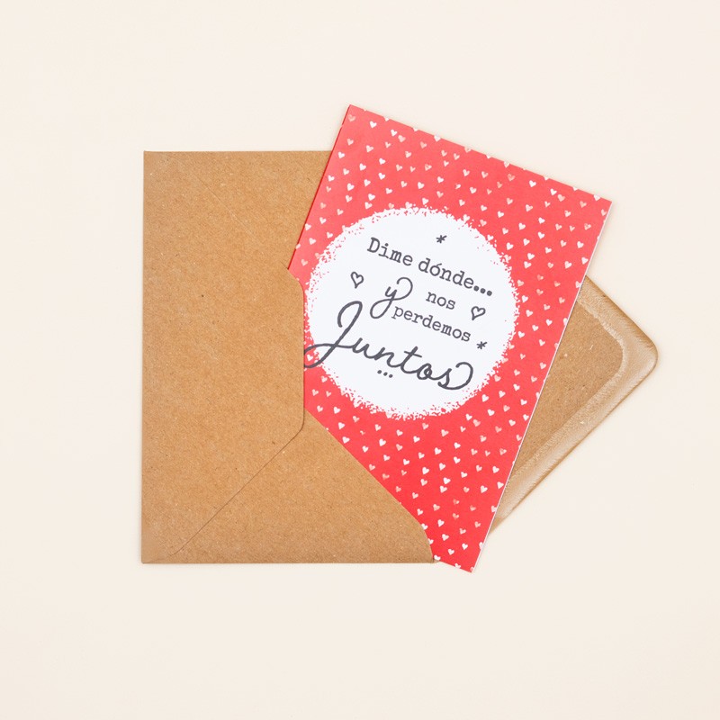 Tarjeta Romántica «Dime dónde»